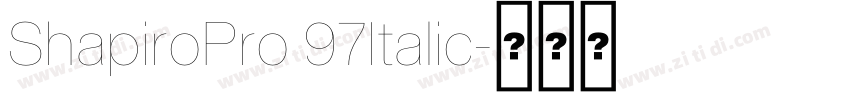 ShapiroPro 97Italic字体转换